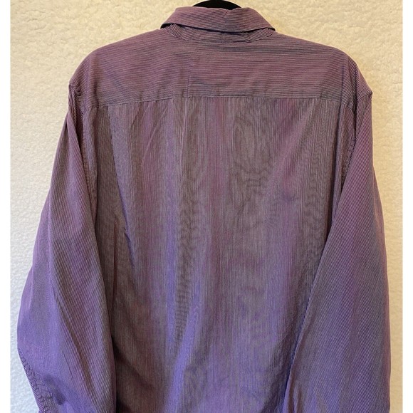 MICHAEL KORS Men's Long Sleeve Button Down‎ Purple Stripes Shirt Size L - Picture 5 of 10